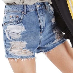 Topshop mom denim/ jean shorts